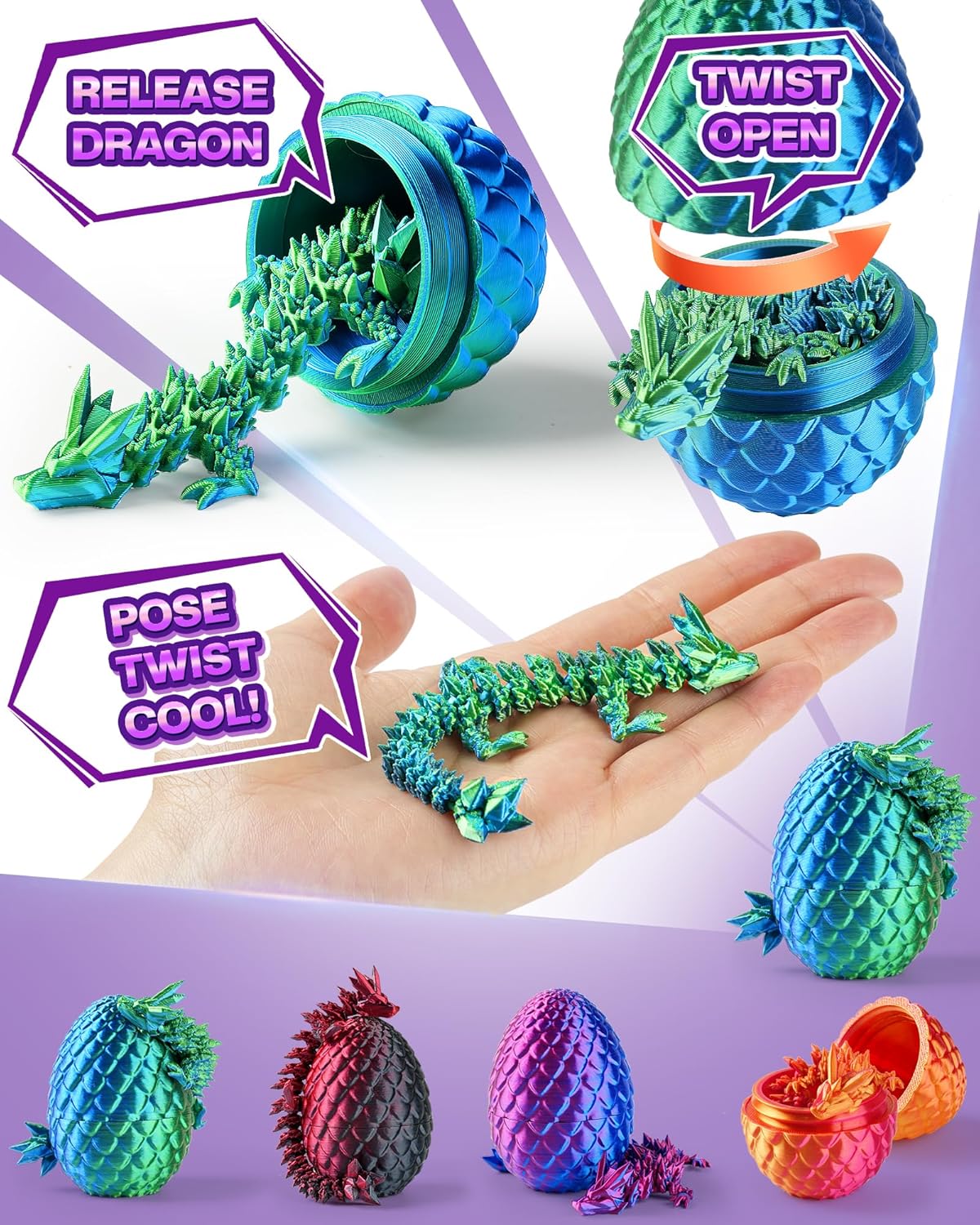 3D Printed 12pcs Dragon Eggs