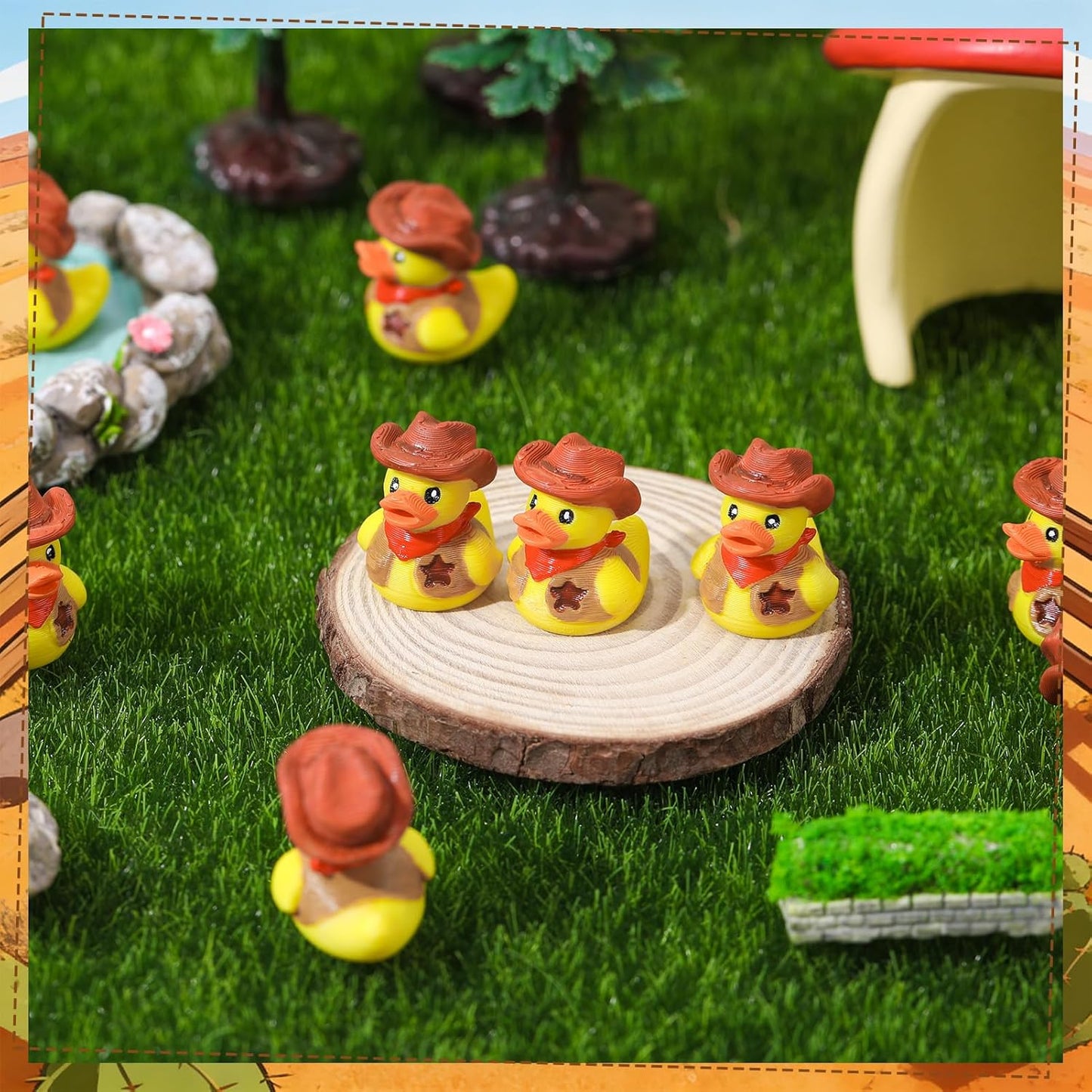 32Pcs 3D Printed Mini Ducks
