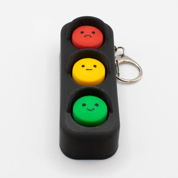 Moody Clicky Traffic Light Keychain