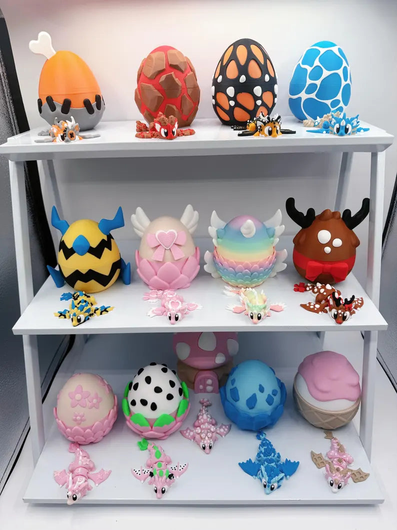 Hatchling Dragon – 3D Printed Articulated Baby Dragons with Fantasy Eggs