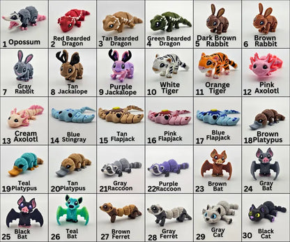 Choose Your Own Detailed Pocket Pet! | 3D Printed Mini Fidget Animal