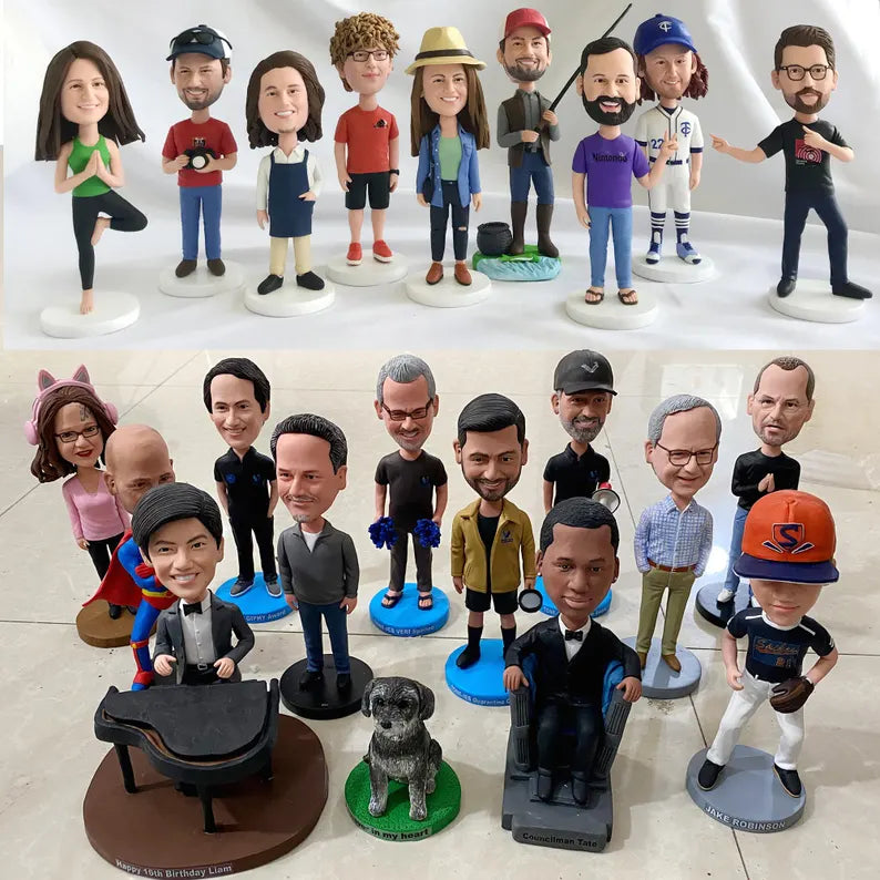 Personalized Clay Bobblehead: Custom 3D Statue, Sports & Pet Gifts