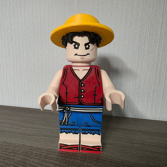 3D Printed LEGO Luffy 8inches （One Piece）