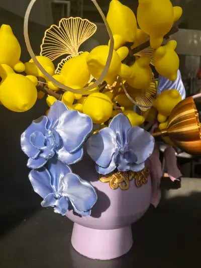 3D Printed 2026 Year of the Horse Chinese New Year Festive Flower – Golden Jade Full House