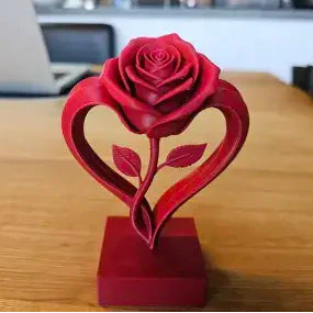 3D Printed Eternal Rose Heart – The Perfect Valentine’s Day Gift