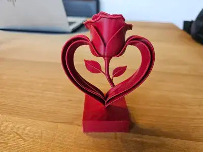 3D Printed Eternal Rose Heart – The Perfect Valentine’s Day Gift
