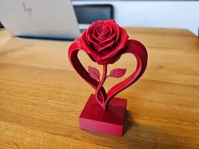3D Printed Eternal Rose Heart – The Perfect Valentine’s Day Gift