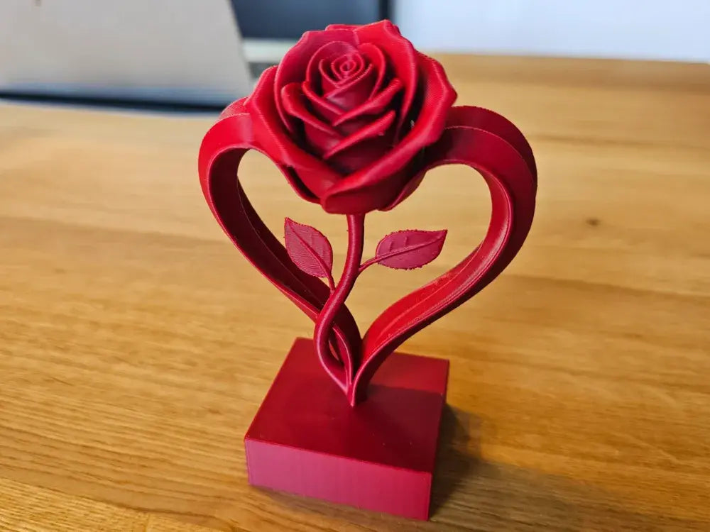 3D Printed Eternal Rose Heart – The Perfect Valentine’s Day Gift