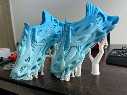 Gradient Blue 3D‑Printed Breathable Sneakers