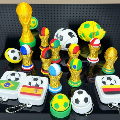 World Cup-football clicker keychains