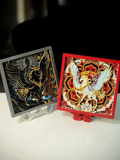 3D Printed 2026 Year of the Horse Spring Festival "Heavenly Horse Brings Peace" Layered Engraving Art