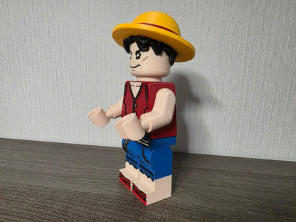 3D Printed LEGO Luffy 8inches （One Piece）