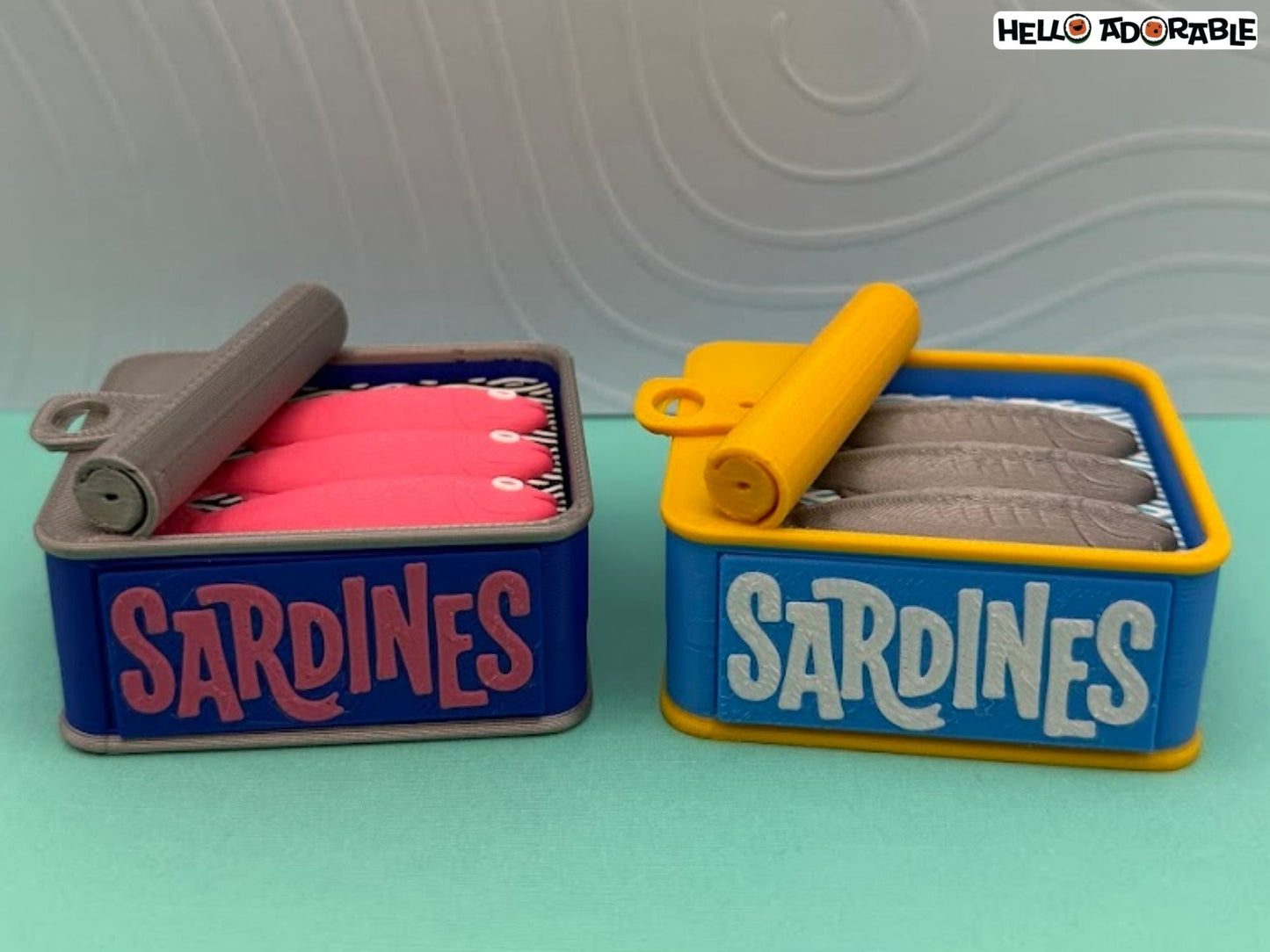 3D Printed Sardine-shaped stress-relieving toy