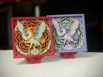 3D Printed 2026 Year of the Horse Spring Festival "Heavenly Horse Brings Peace" Layered Engraving Art