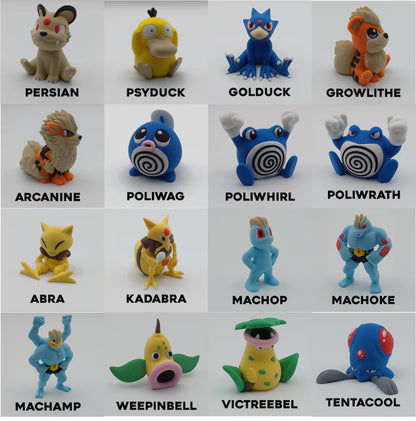 3D Printed Mini Pocket Monster Figurine: Gamer Desk Decor - Pick Your Favorites