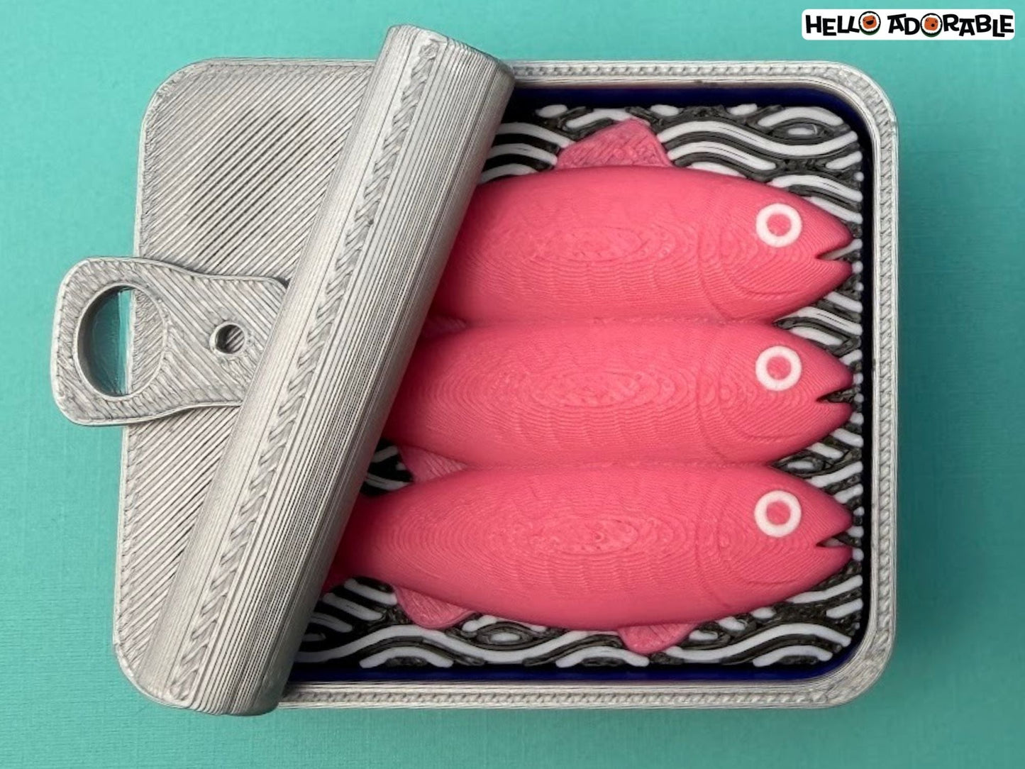 3D Printed Sardine-shaped stress-relieving toy
