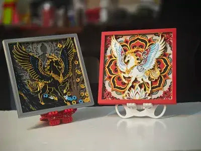 3D Printed 2026 Year of the Horse Spring Festival "Heavenly Horse Brings Peace" Layered Engraving Art