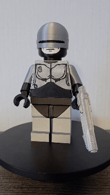 3D Printed LEGO Alex Murphy 8inches