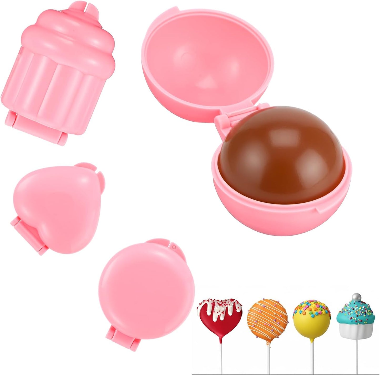 3D Printed 4pcs Cake Pop Mold Shapes
