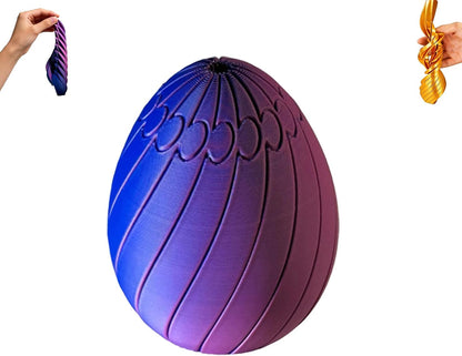 Twisty Fidget Egg 3D Printed