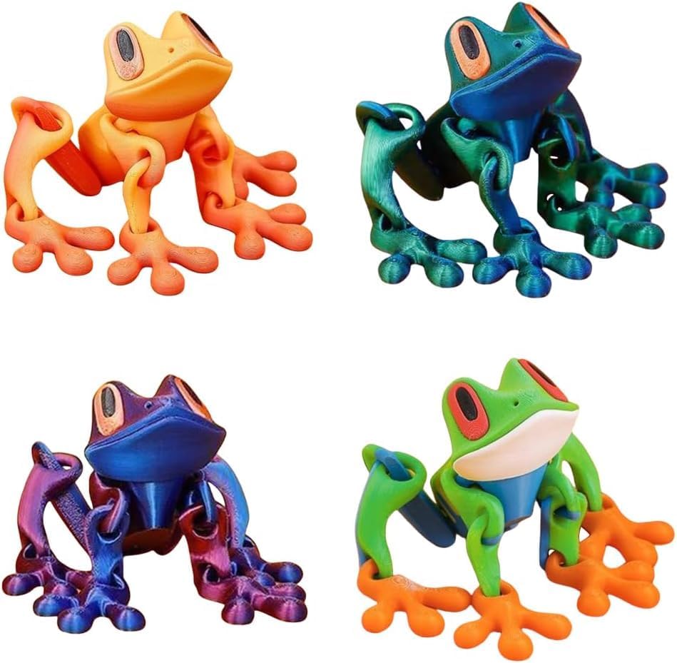 4pcs 3D Printed Magnetic Frog