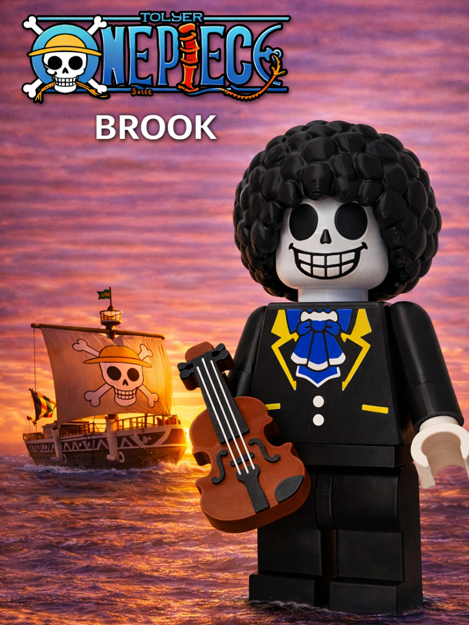 3D Printed Soul King Brook 8inches （One Piece）