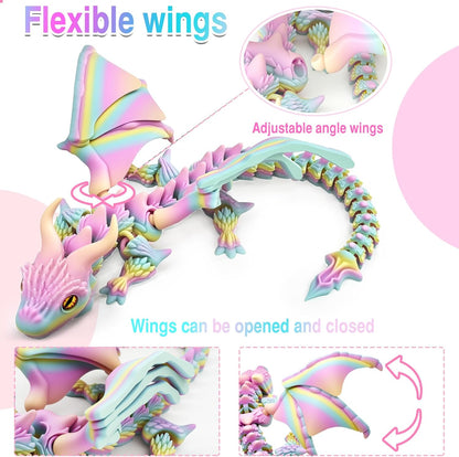 3D Printed Dragon with Wings 16.9 Inches