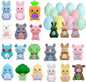 24 Pack Eggs with 3D Printed Knitted Animals