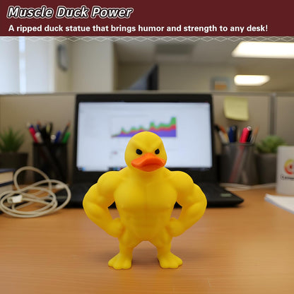 3D Printed Muscle Duck Figurine Desk Decor