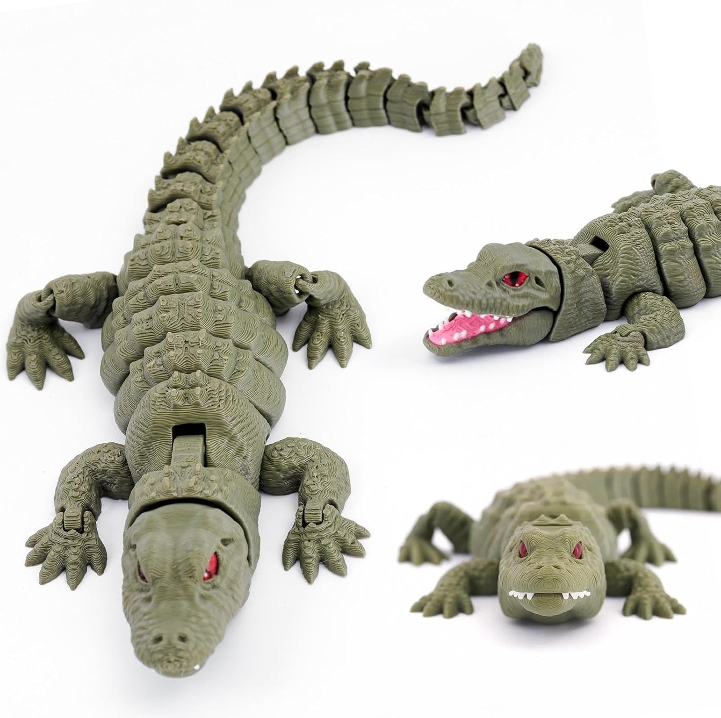 7.9" 3D Printed Crocodile Alligator