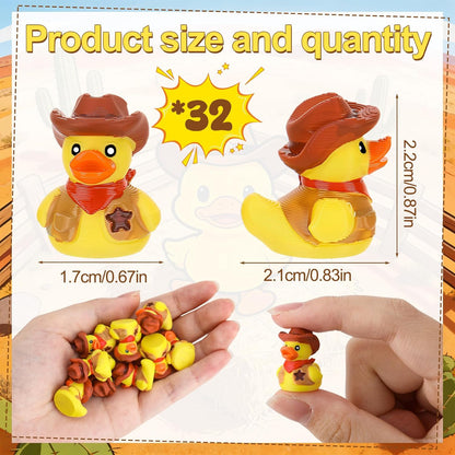 32Pcs 3D Printed Mini Ducks