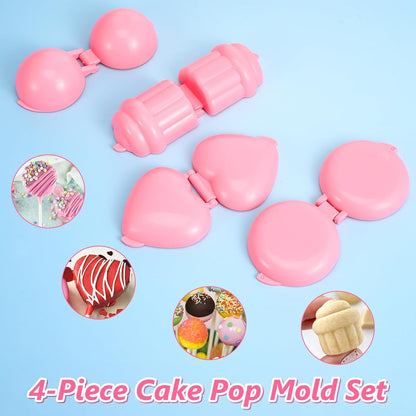 3D Printed 4pcs Cake Pop Mold Shapes