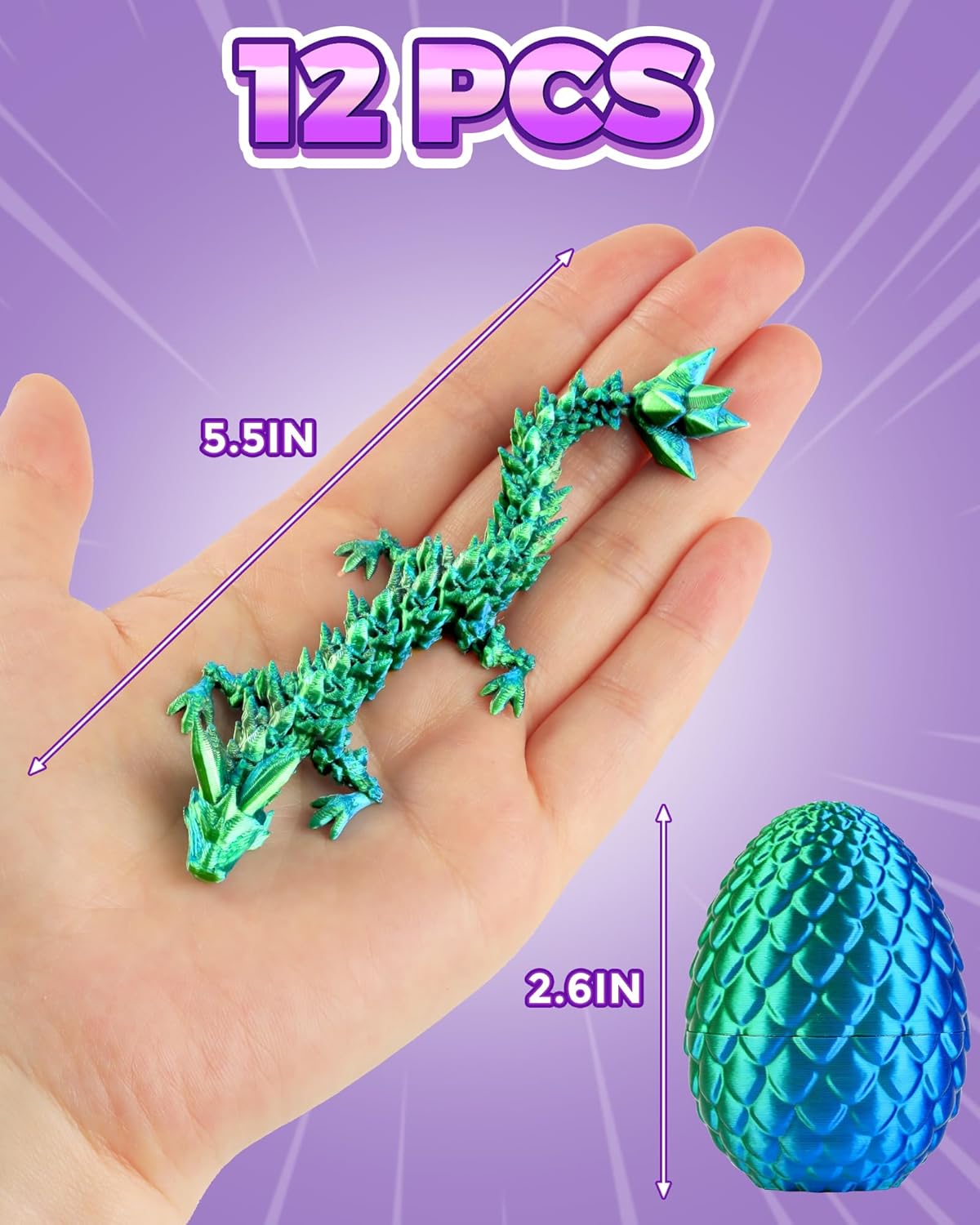 3D Printed 12pcs Dragon Eggs