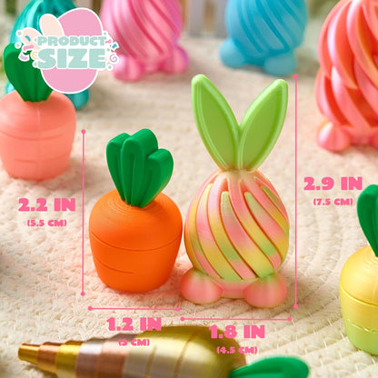 12 Pcs 3D Printed Bunny and Carrot Fidget Toys