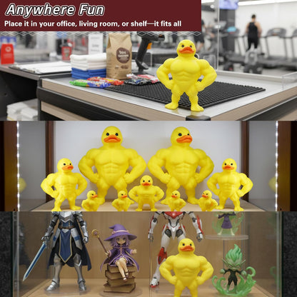 3D Printed Muscle Duck Figurine Desk Decor