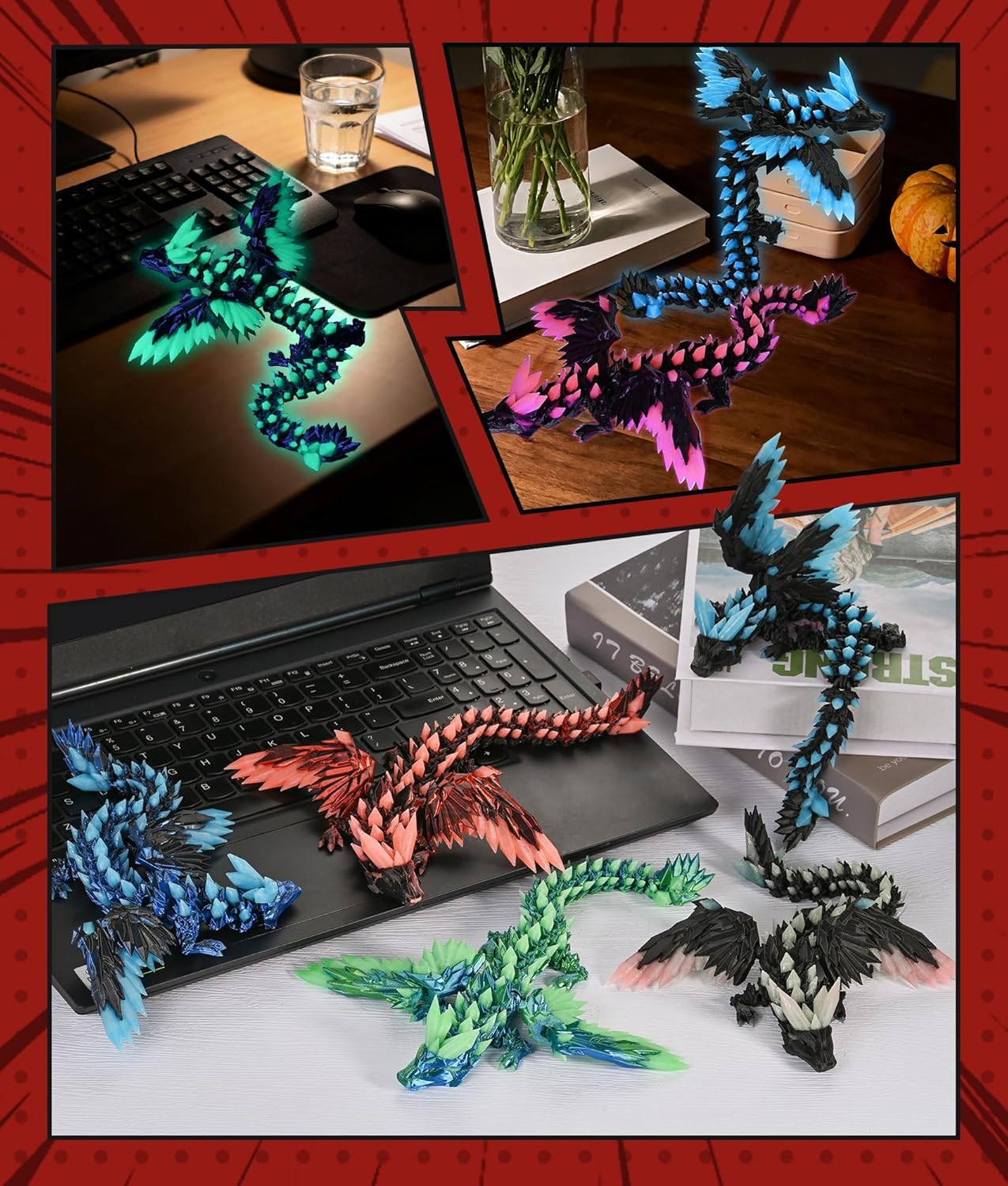 Dragon with Wings Glow in The Dark