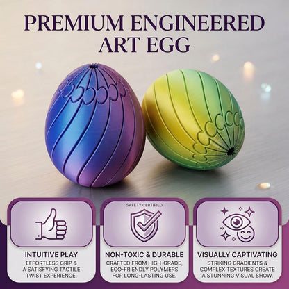 Twisty Fidget Egg 3D Printed