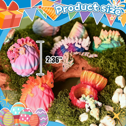 12 pcs 3D Printed Easter Eggs with Dragons