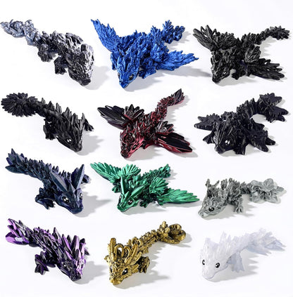 12PCS 3D Printed Dragon Set