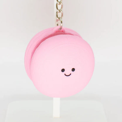 3D Printed Smiley Clicky Macaron Keychain