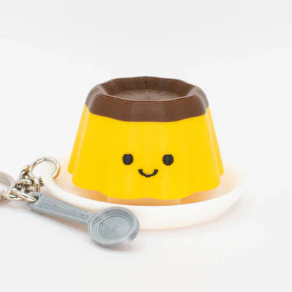 3D Printed Bouncy Clicky Pudding Keychain (Retired)