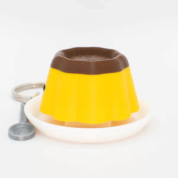 3D Printed Bouncy Clicky Pudding Keychain (Retired)