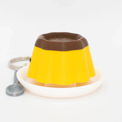 3D Printed Bouncy Clicky Pudding Keychain (Retired)