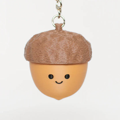 3D Printed Nutty Clicky Acorn Keychain