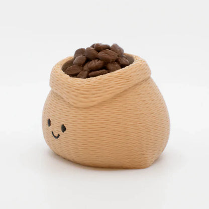 3D Printed Chubby Clicky Sack of Coffee & Rice Keychain
