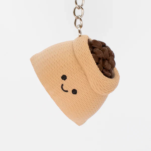 3D Printed Chubby Clicky Sack of Coffee & Rice Keychain
