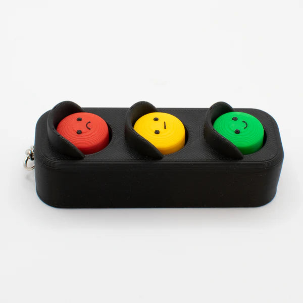 Moody Clicky Traffic Light Keychain