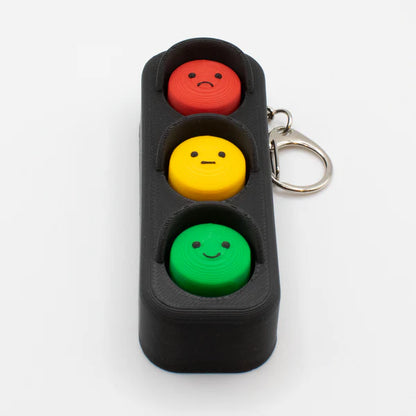 Moody Clicky Traffic Light Keychain