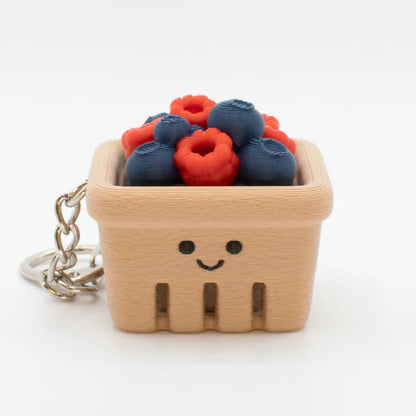 Juicy Clicky Berry Basket Keychain