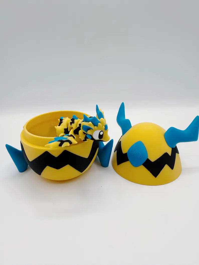 Hatchling Dragon – 3D Printed Articulated Baby Dragons with Fantasy Eggs